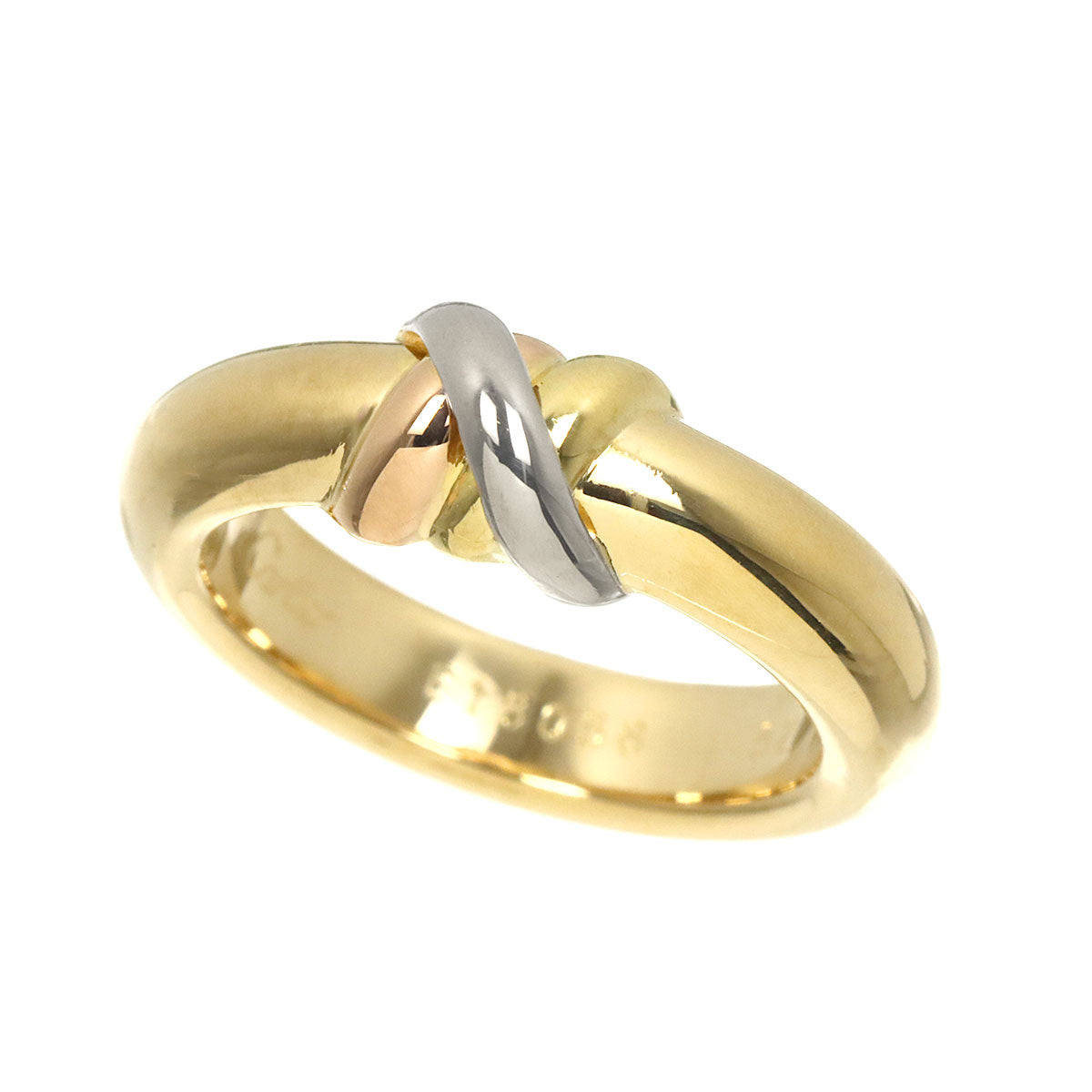 Thread Trinity Ring 18K YG WG PG 750 Size52 5.75-6(US)