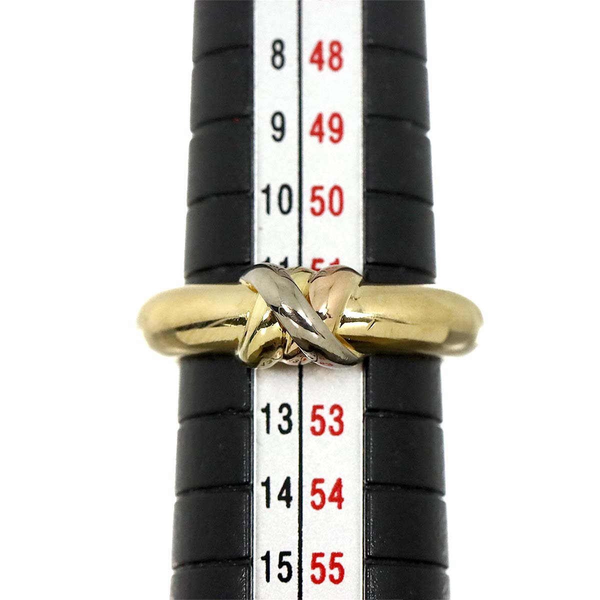 Thread Trinity Ring 18K YG WG PG 750 Size52 5.75-6(US)