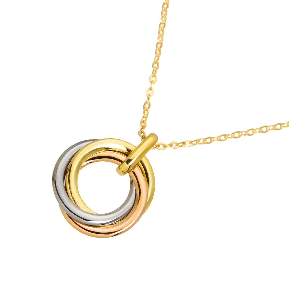 Trinity Necklace SM 18K YG WG PG 750 90326242