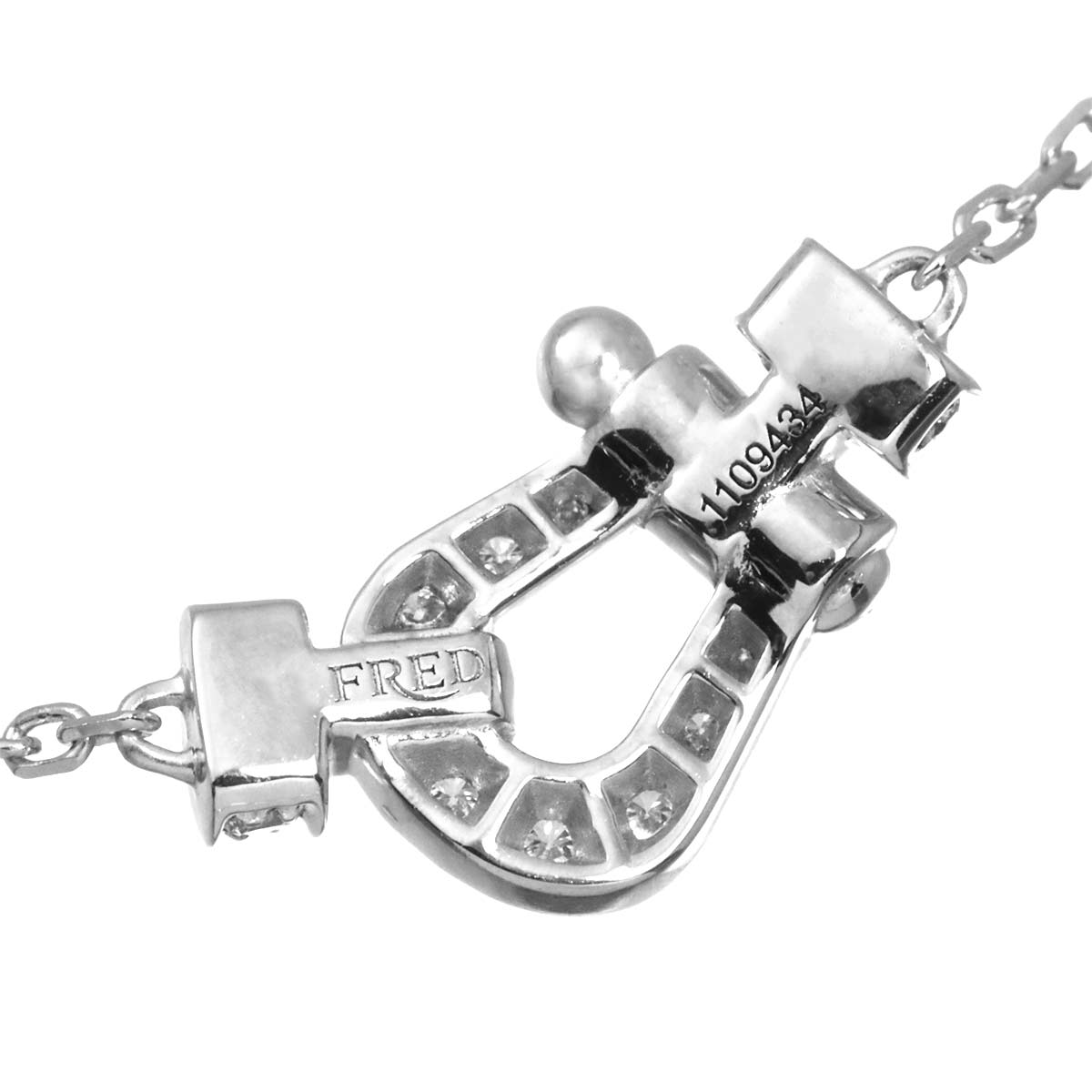 Force10 Diamond Necklace Small 18K White Gold 750