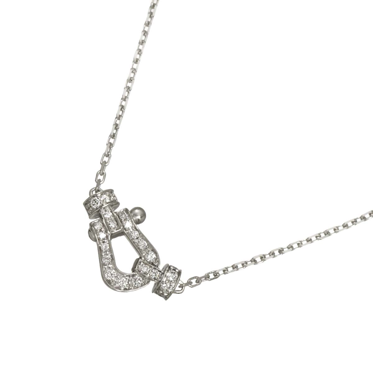 Force10 Diamond Necklace Small 18K White Gold 750