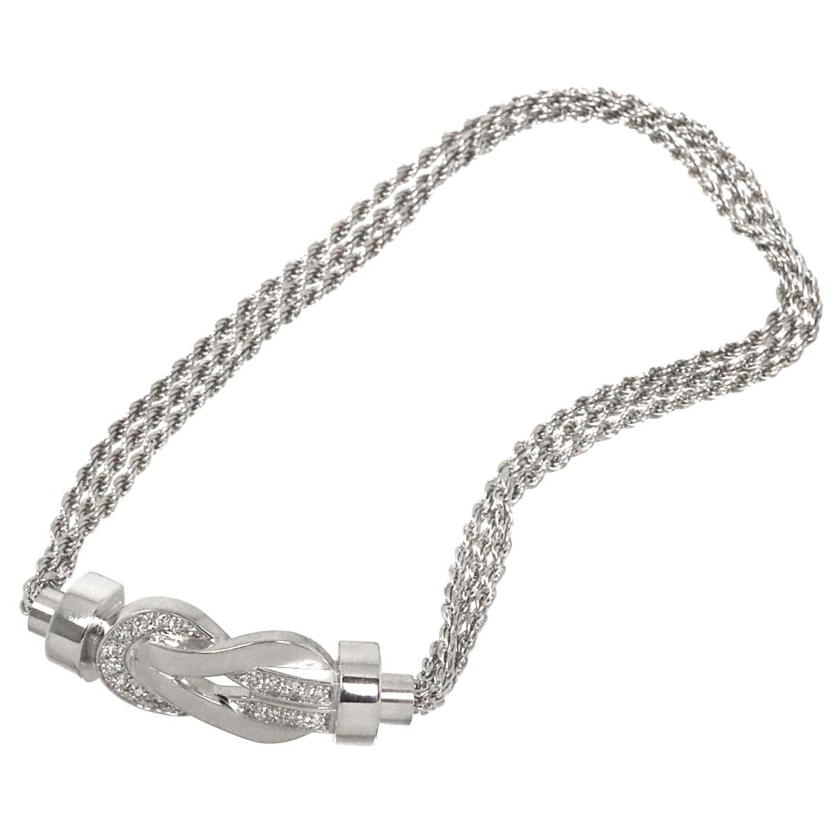 Chance Infini MM Diamond Bracelet 18K White Gold 750 size14