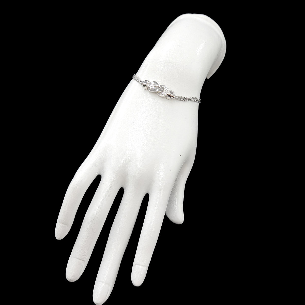 Chance Infini MM Diamond Bracelet 18K White Gold 750 size14