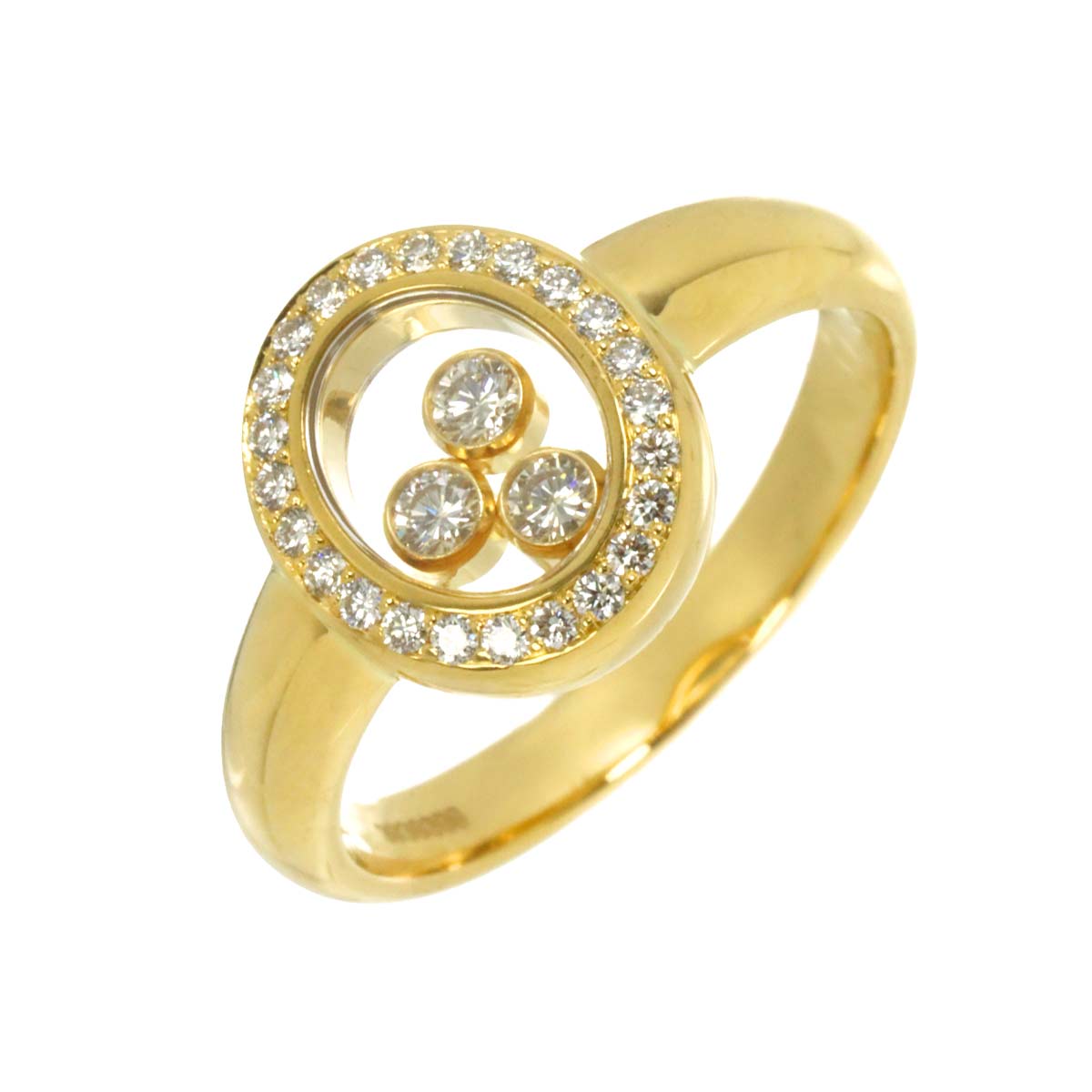 Happy Diamond Diamond Ring 18K YG 750 Size5.25(US)