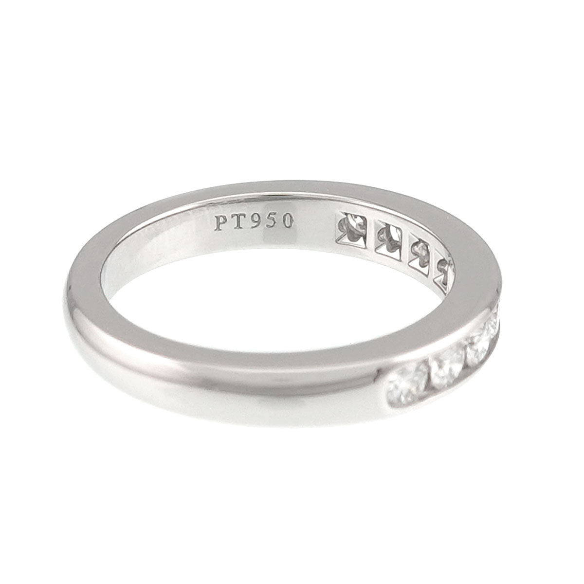 Half Diamond Ring Pt Platinum size6 3.75(US)