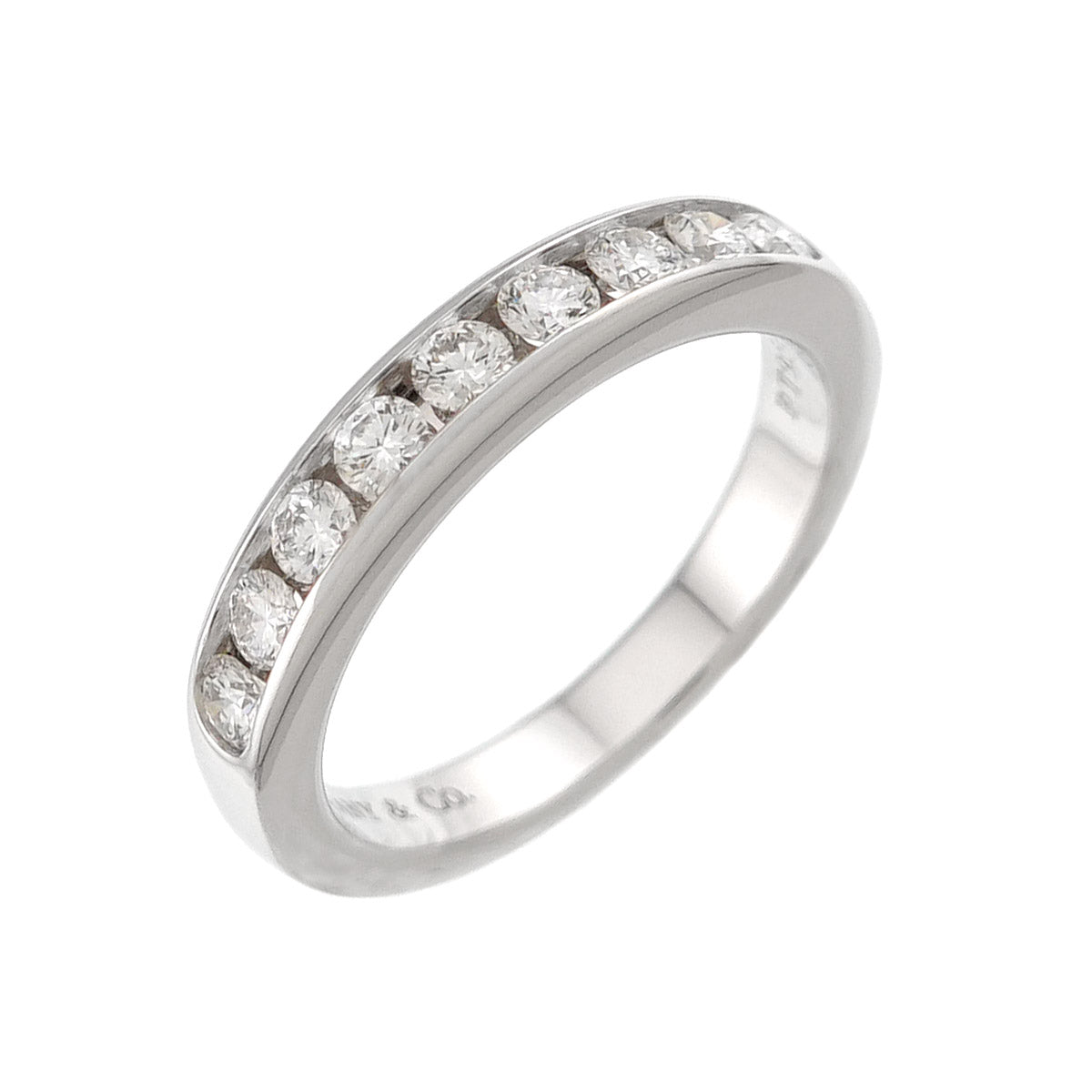 Half Diamond Ring Pt Platinum size6 3.75(US)