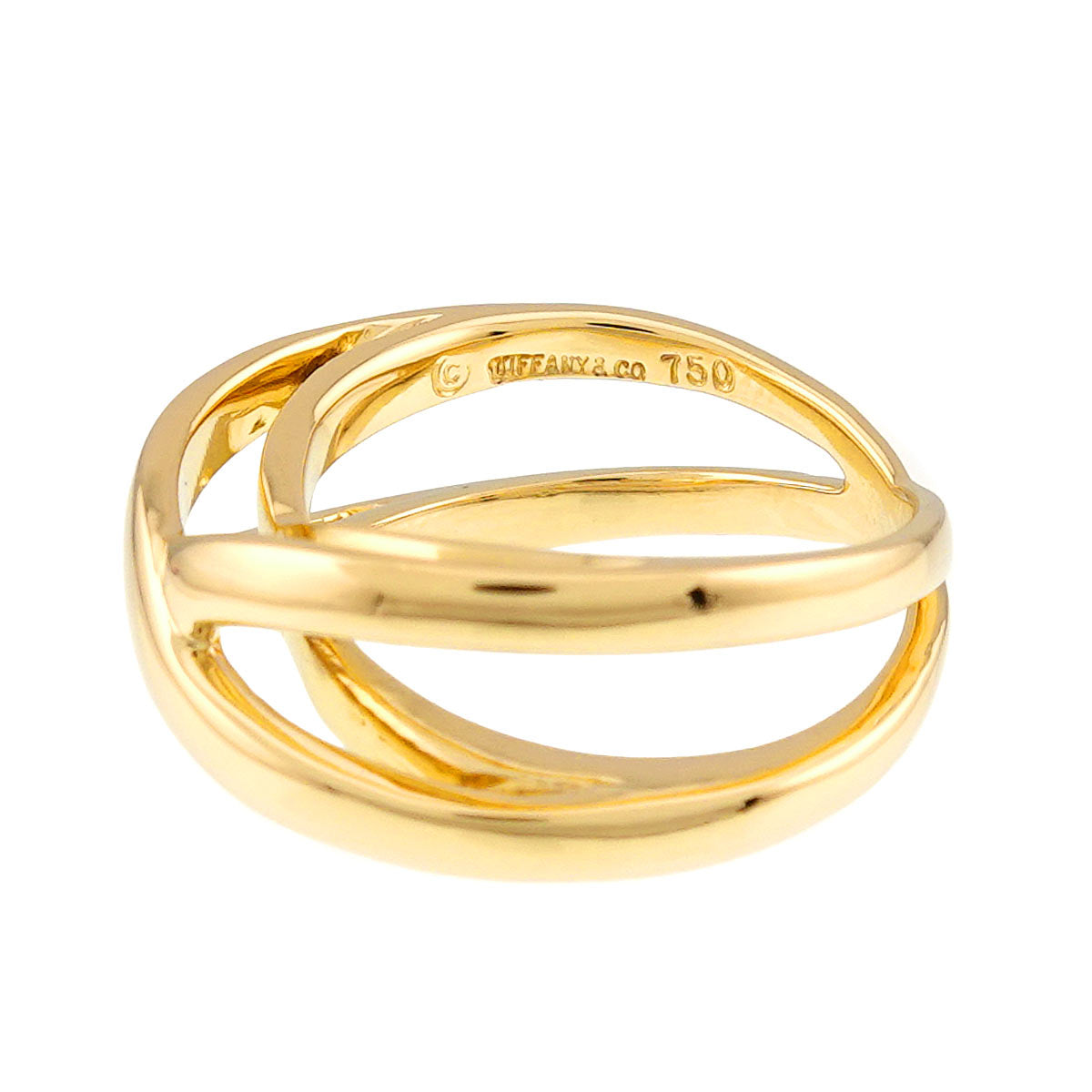 Infinity Ring 18K YG Yellow Gold 750 size5.25(US)
