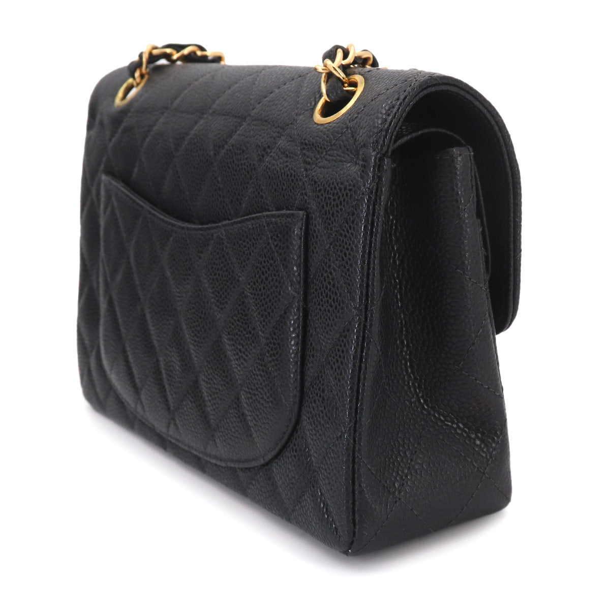 Matelasse 23 Chain Shoulder Bag Leather Black A01113