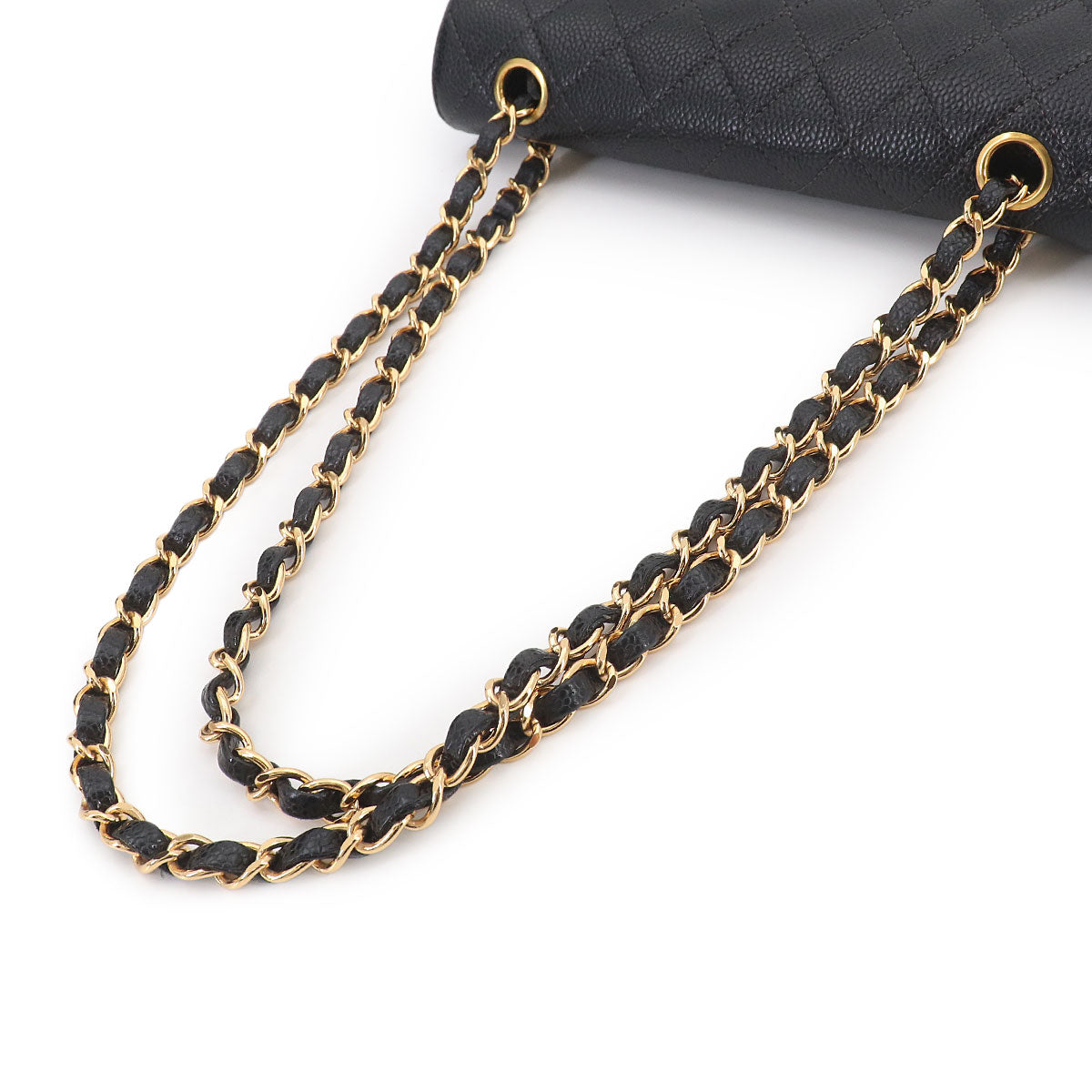 Matelasse 23 Chain Shoulder Bag Leather Black A01113