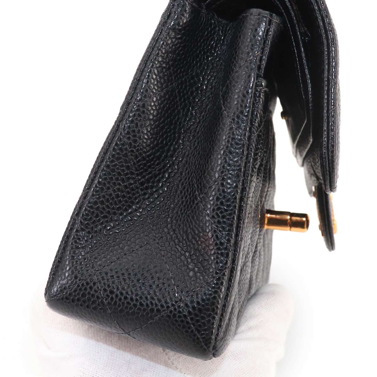 Matelasse 23 Chain Shoulder Bag Leather Black A01113