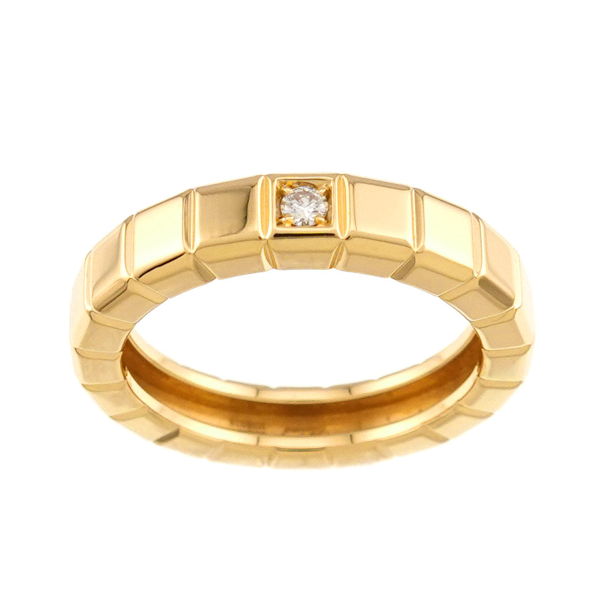 Ice Cube Diamond Ring 18K YG 750 size7.25(US)