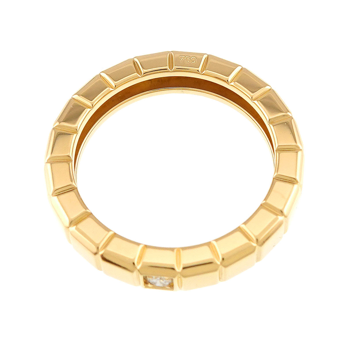 Ice Cube Diamond Ring 18K YG 750 size7.25(US)