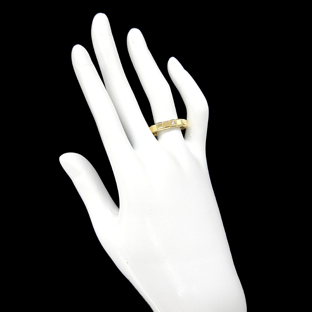 Ice Cube Diamond Ring 18K YG 750 size7.25(US)