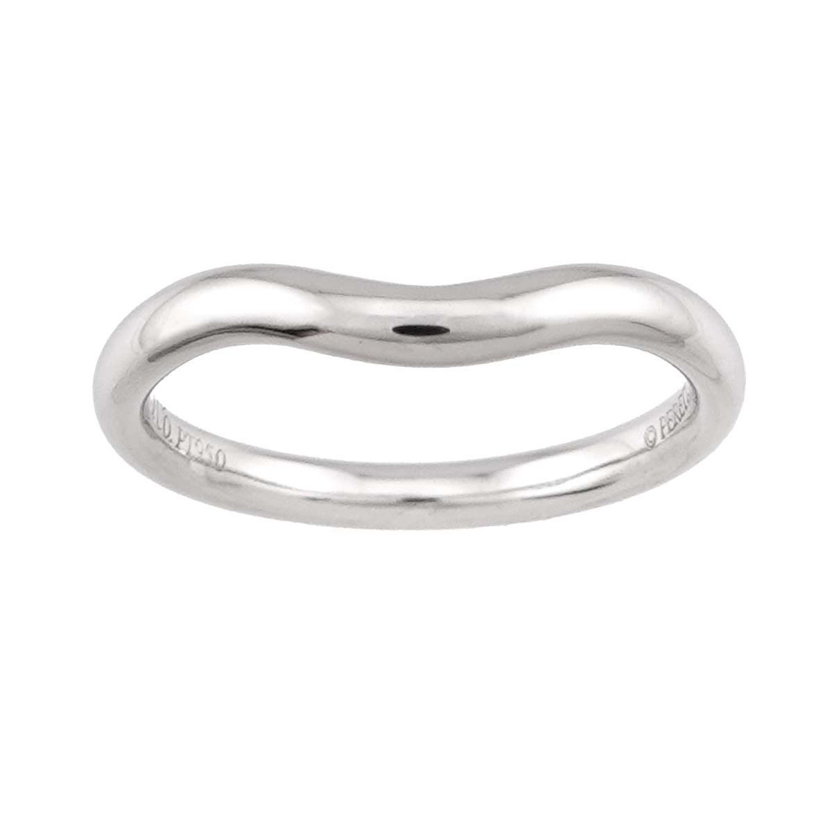 Curved Band Ring Platinum size4.5(US)