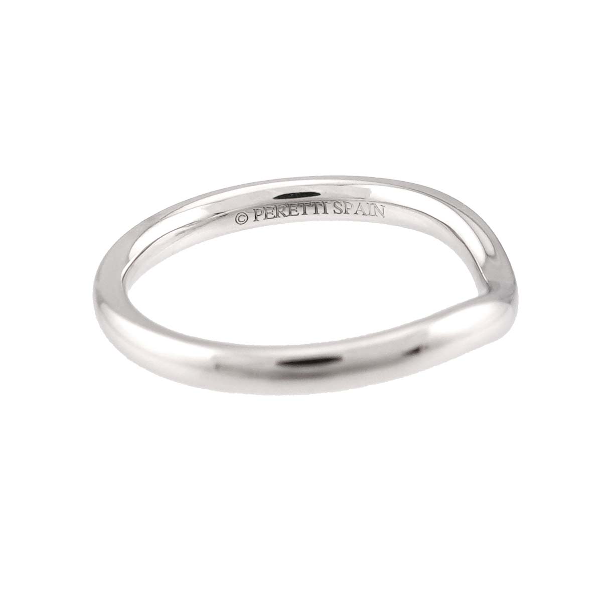 Curved Band Ring Platinum size4.5(US)