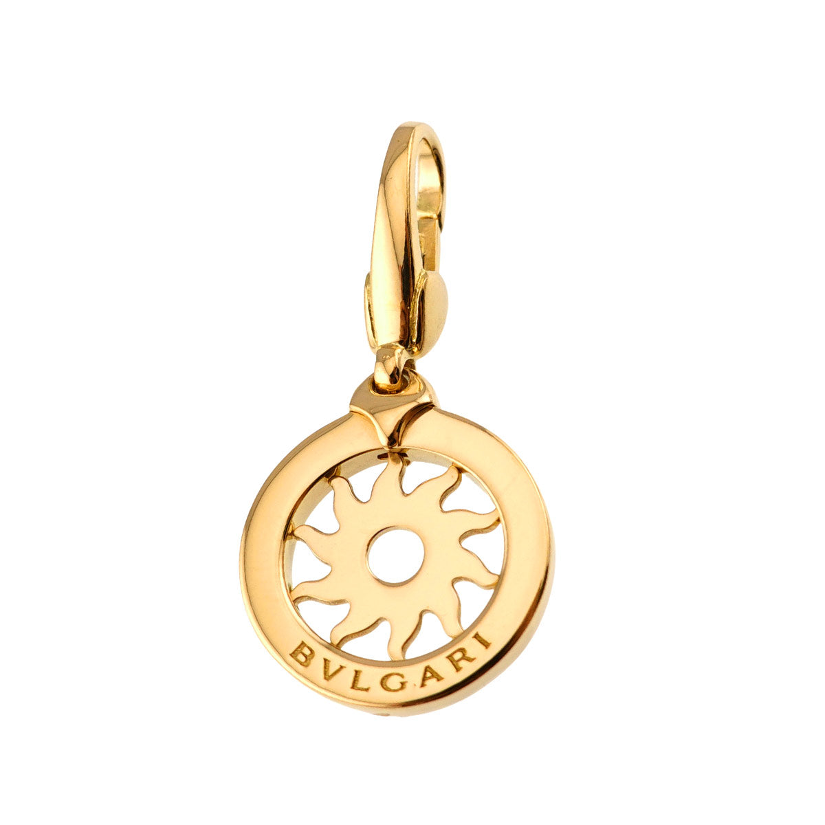 Tondo cross Pendant Top 18K YG 750