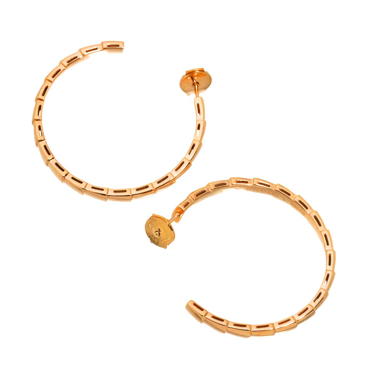 Serpenti Earrings Pierced 18K Pink Gold 750