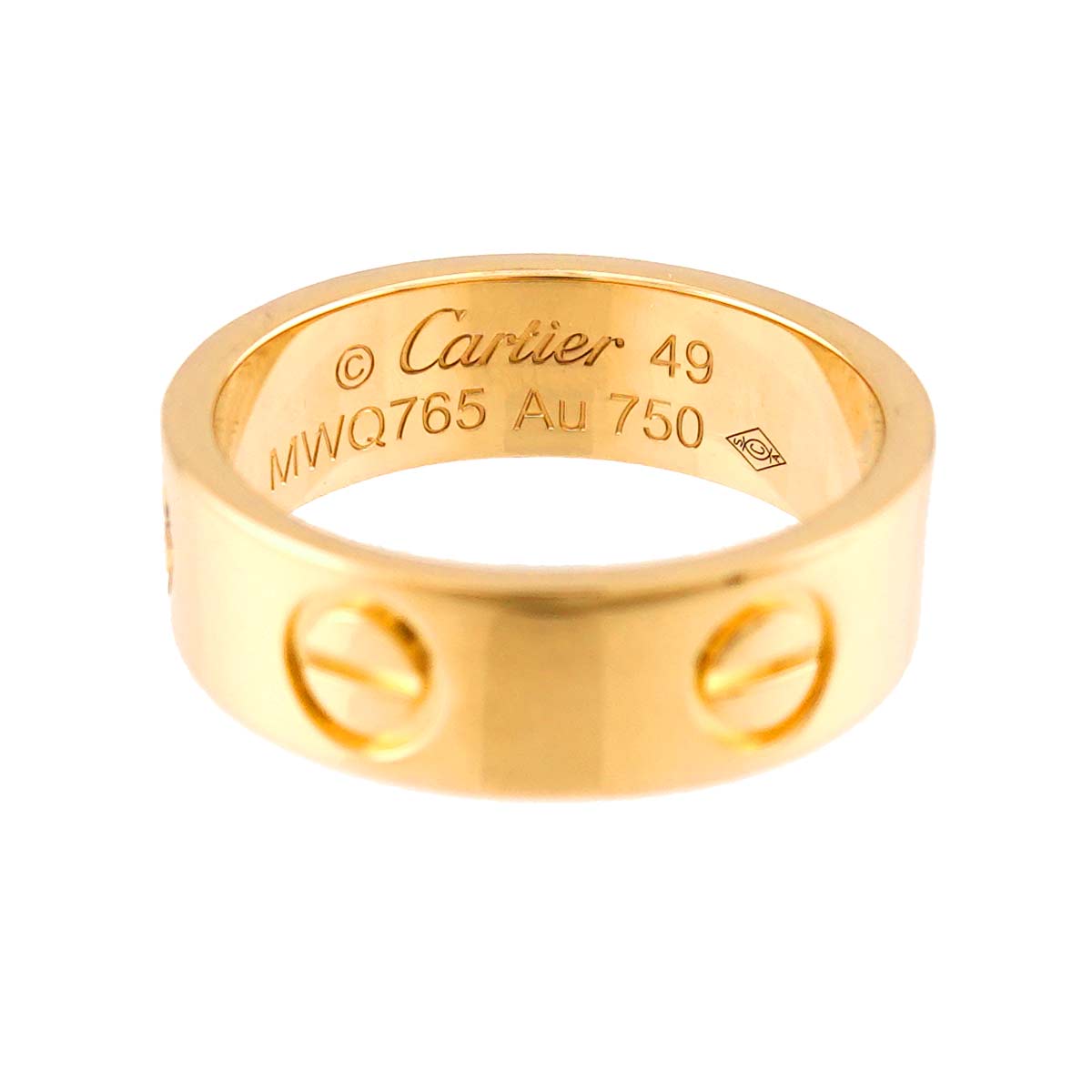 Love Ring 18K Yellow Gold 750 size49 4.5(US)