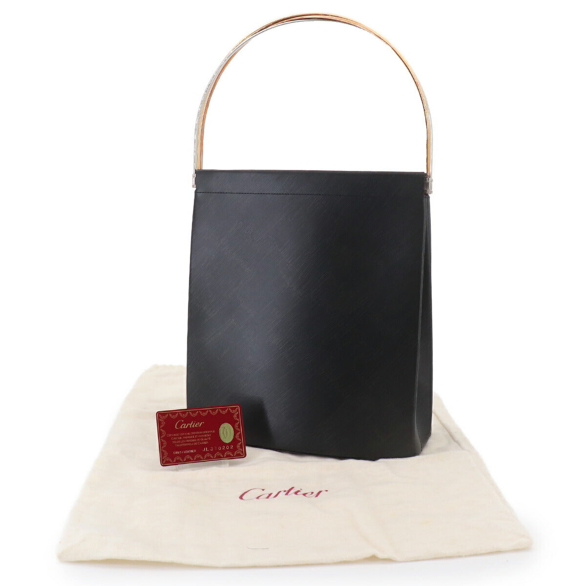 Trinity Hand Bag Leather Black Purse