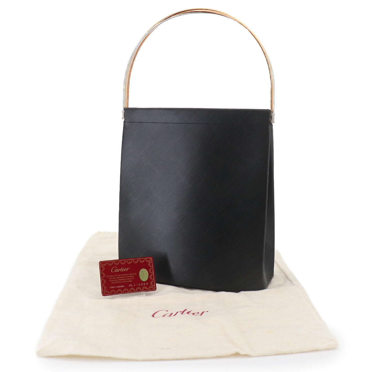 Trinity Hand Bag Leather Black Purse