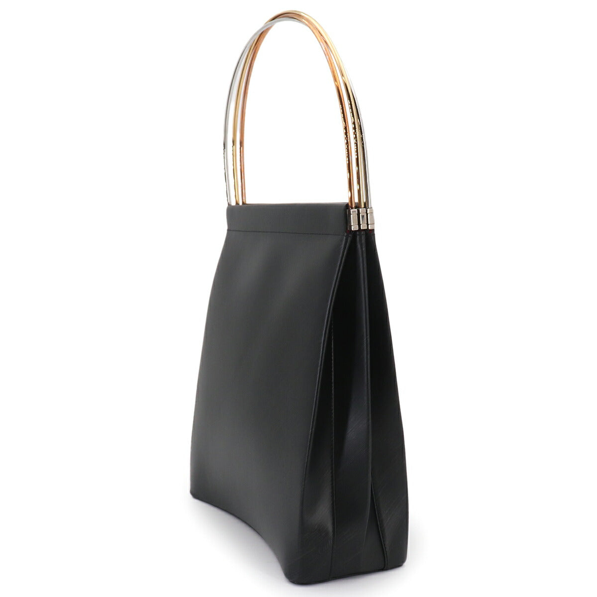 Trinity Hand Bag Leather Black Purse