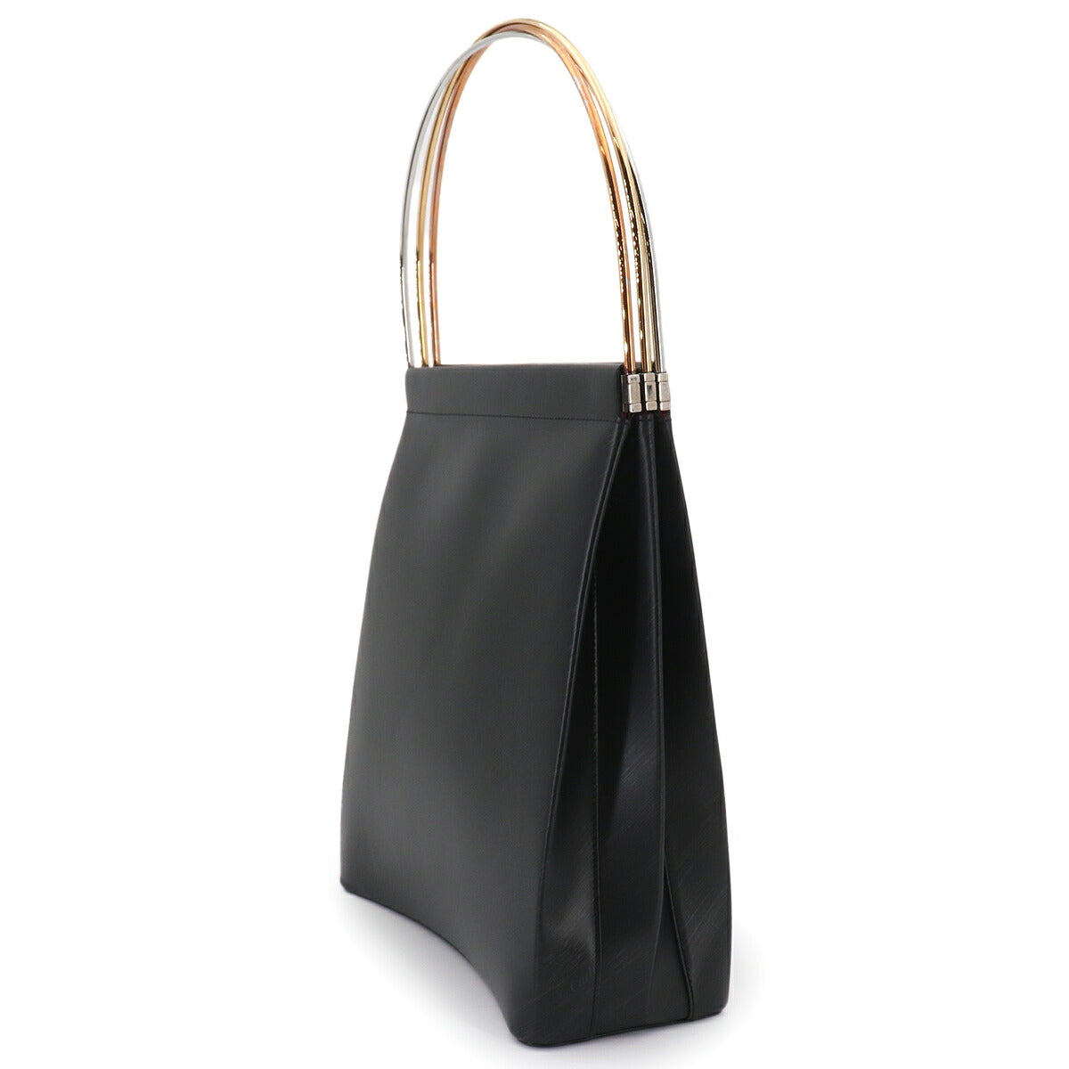 Trinity Hand Bag Leather Black Purse