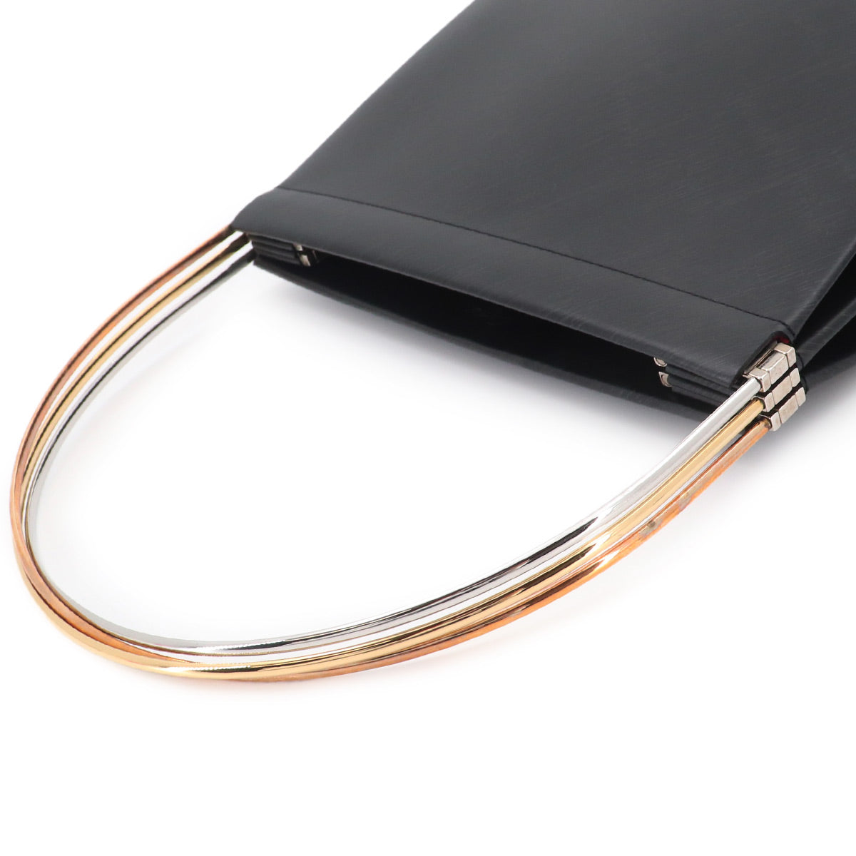 Trinity Hand Bag Leather Black Purse