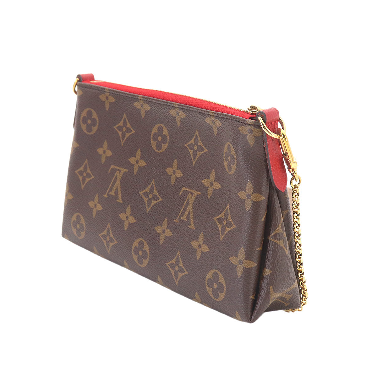 Monogram Pallas Clutch Shoulder Bag Cerise M41638