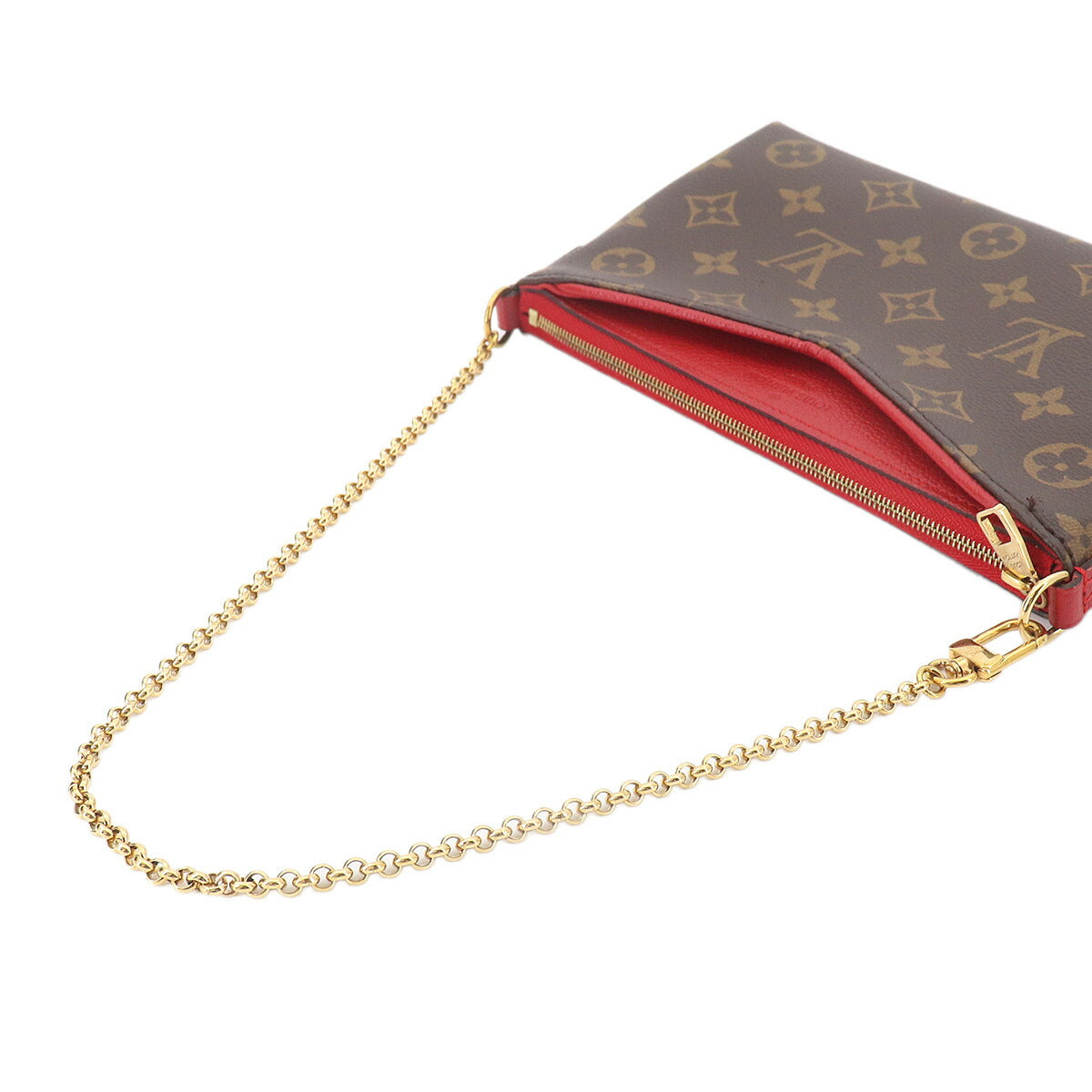 Monogram Pallas Clutch Shoulder Bag Cerise M41638