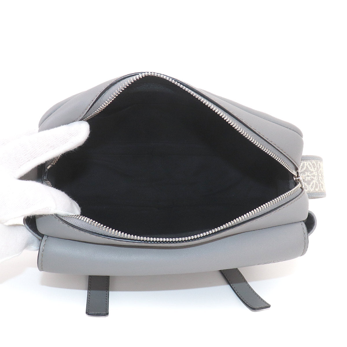 Military Messenger XS Shoulder Bag Leather Gray Purse