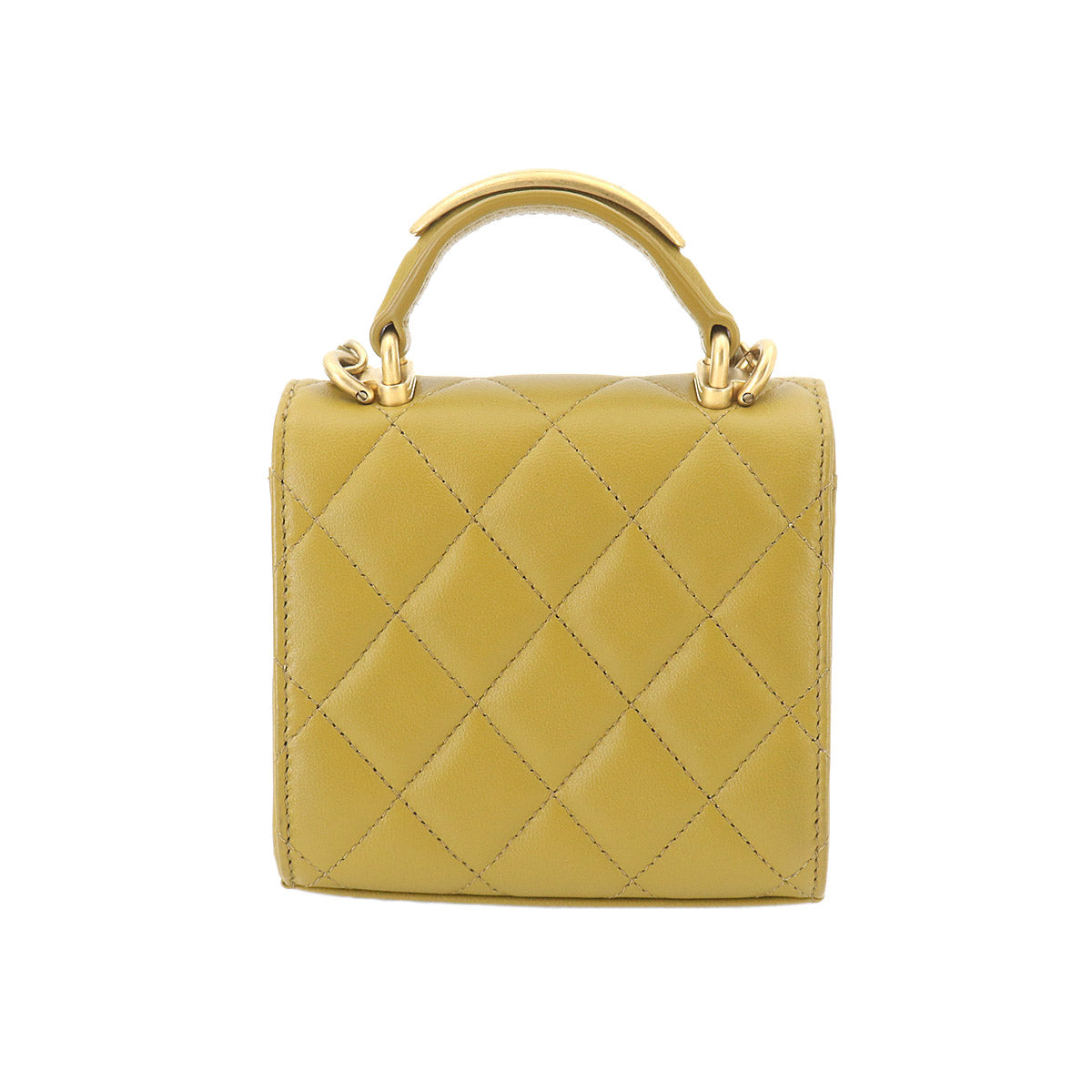 Matelasse Mini Chain Shoulder Bag Leather Green