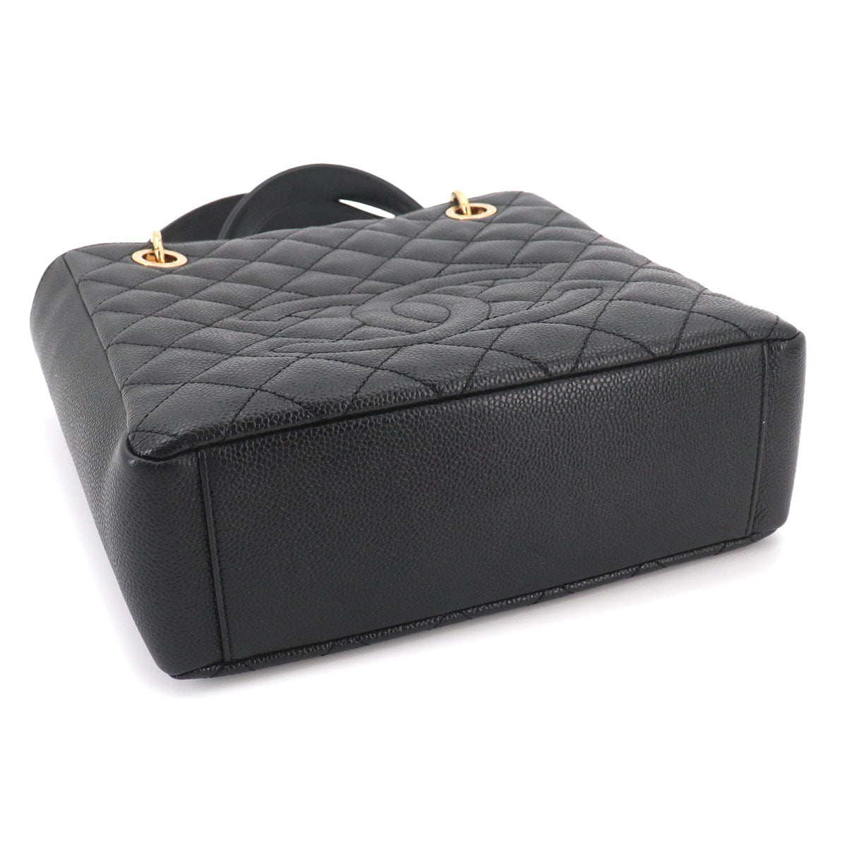 Matelasse PST Chain Tote Bag Leather Black A20994