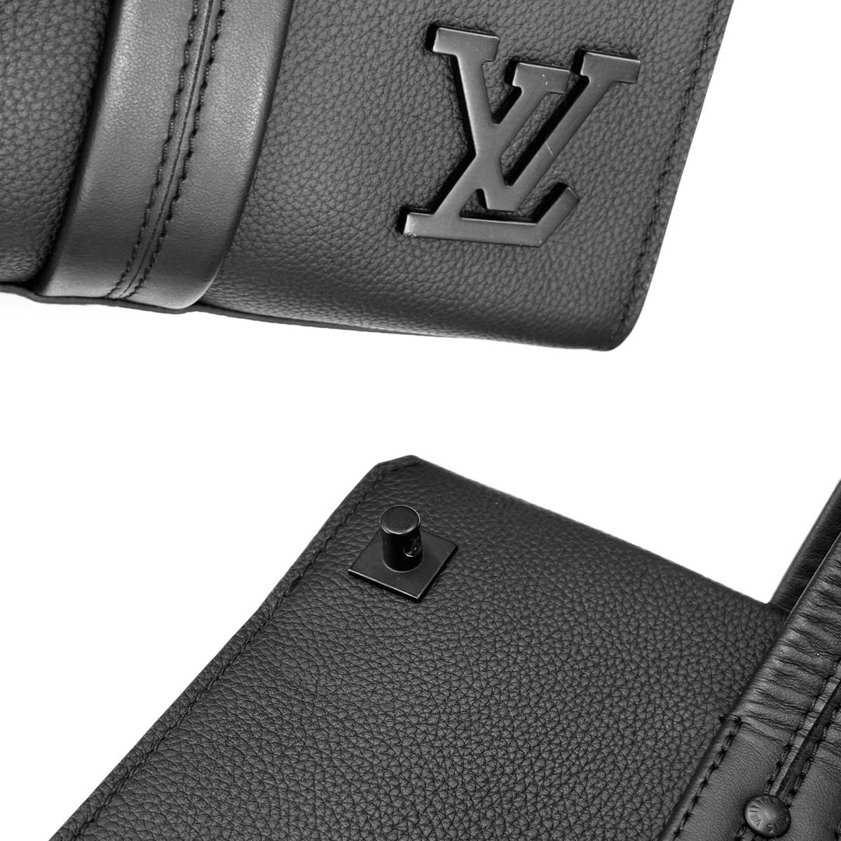 Aerogram Takeoff Tote Bag Leather Black M57308 LV Purse