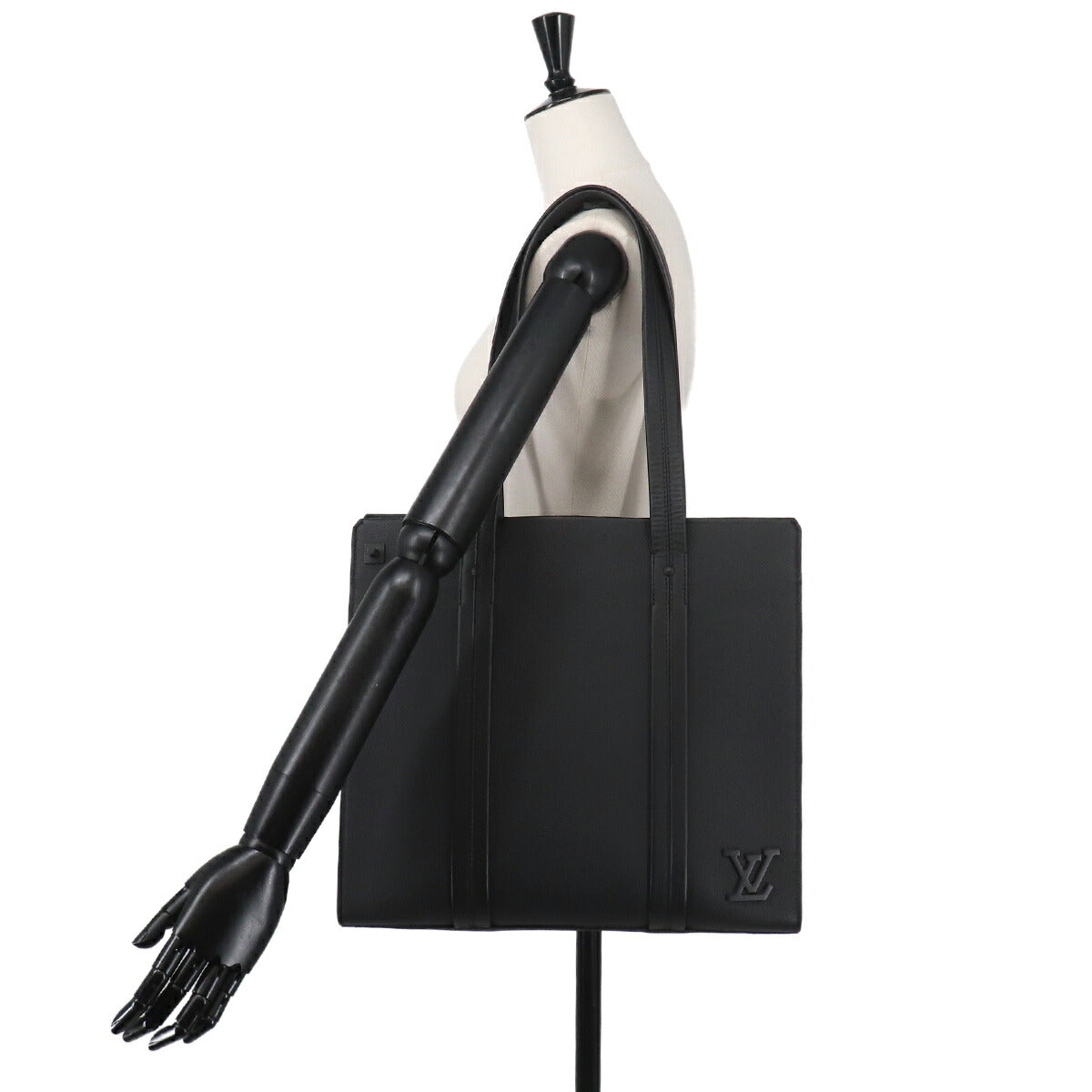 Aerogram Takeoff Tote Bag Leather Black M57308 LV Purse