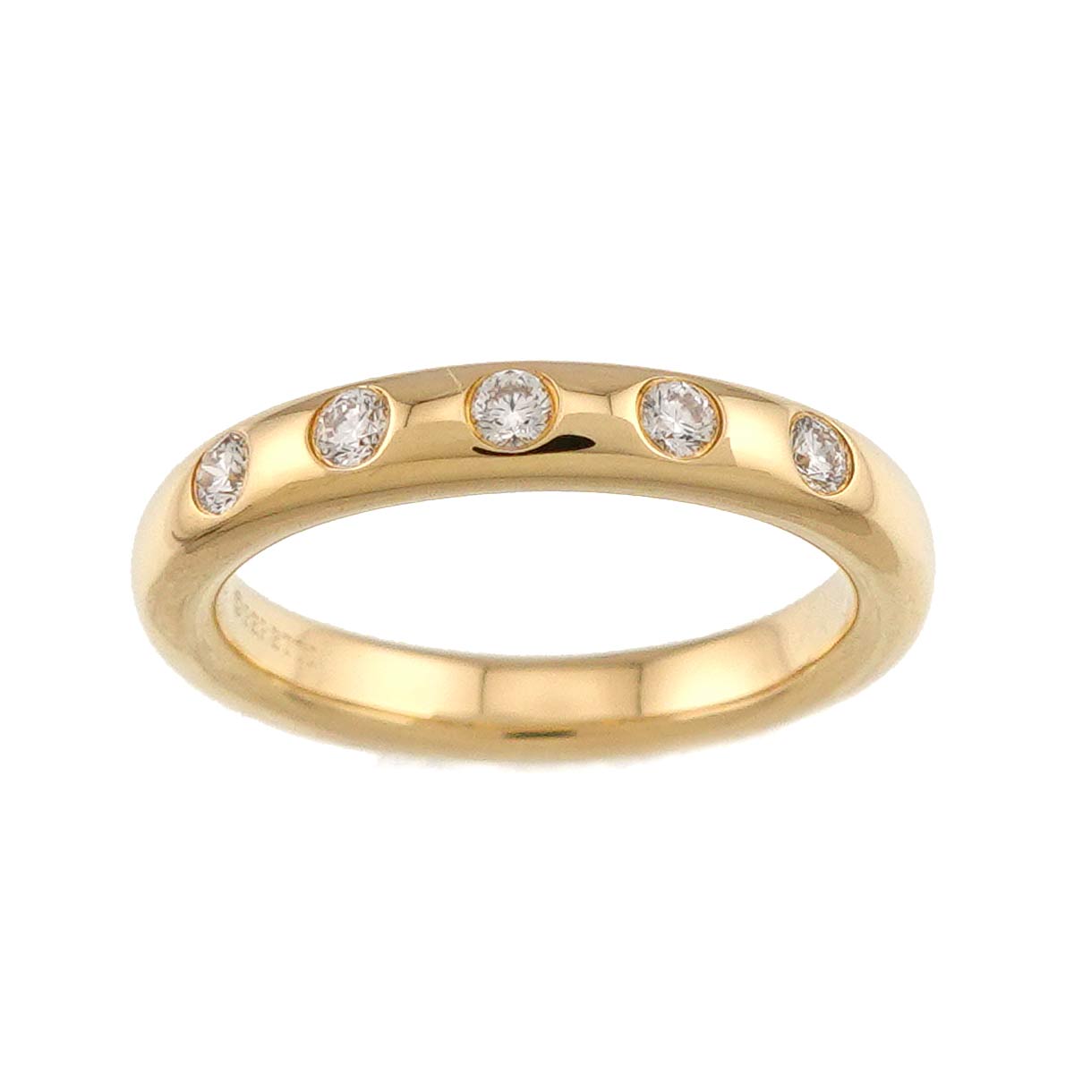 Stacking Diamond 5P Ring 18K Yellow Gold 750 Size2.5(US)