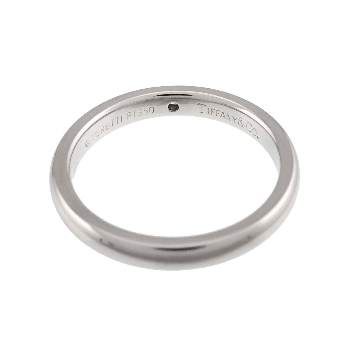 Stacking Band Ring Diamond 1P Pt Size5.75-6(US)