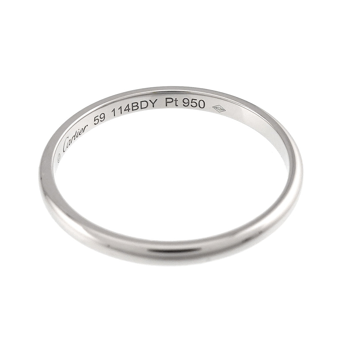 1895 Classic Band Ring Pt Platinum size59 8.75(US)