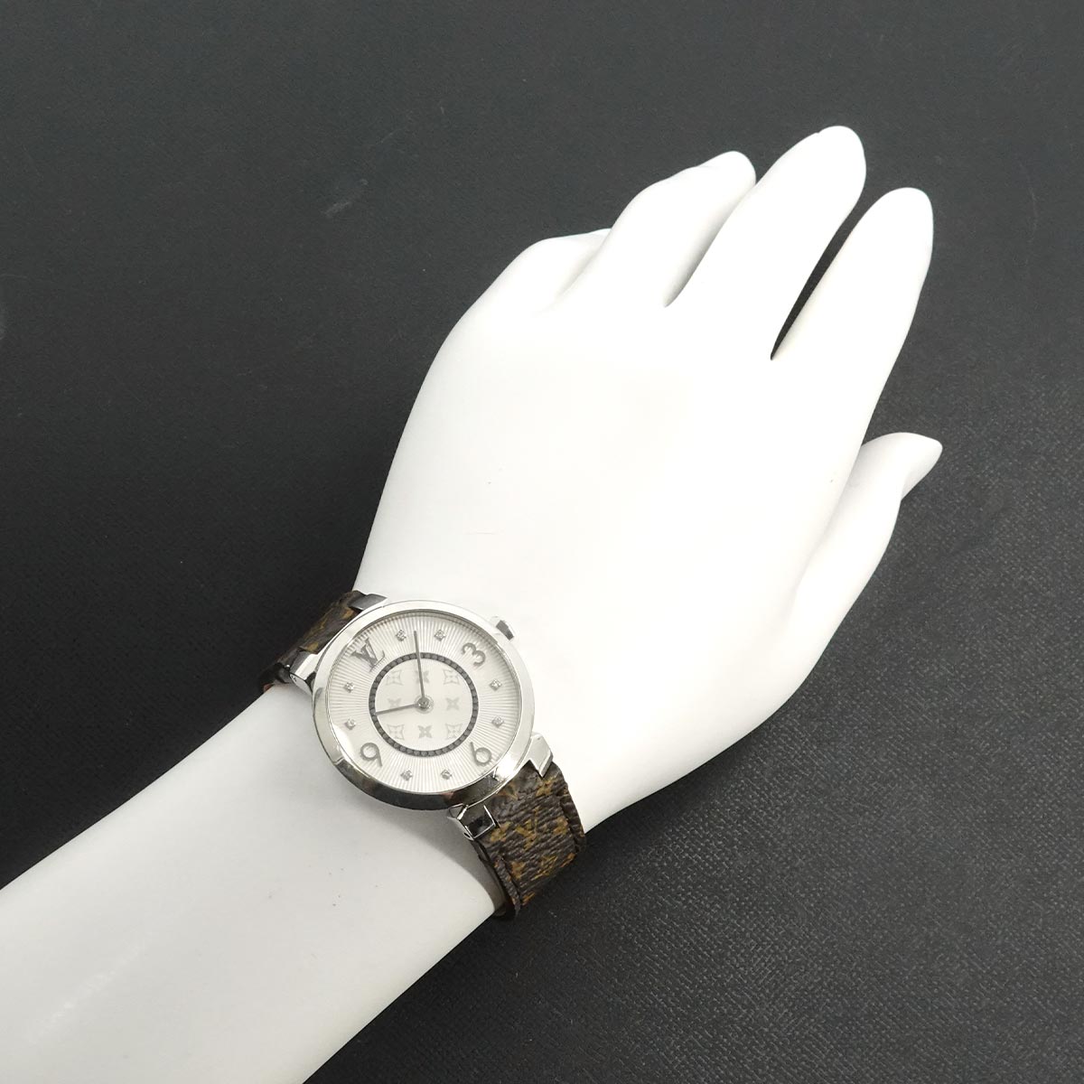 Tambour Monogram Q13MJB 8P Diamond Ladies watch