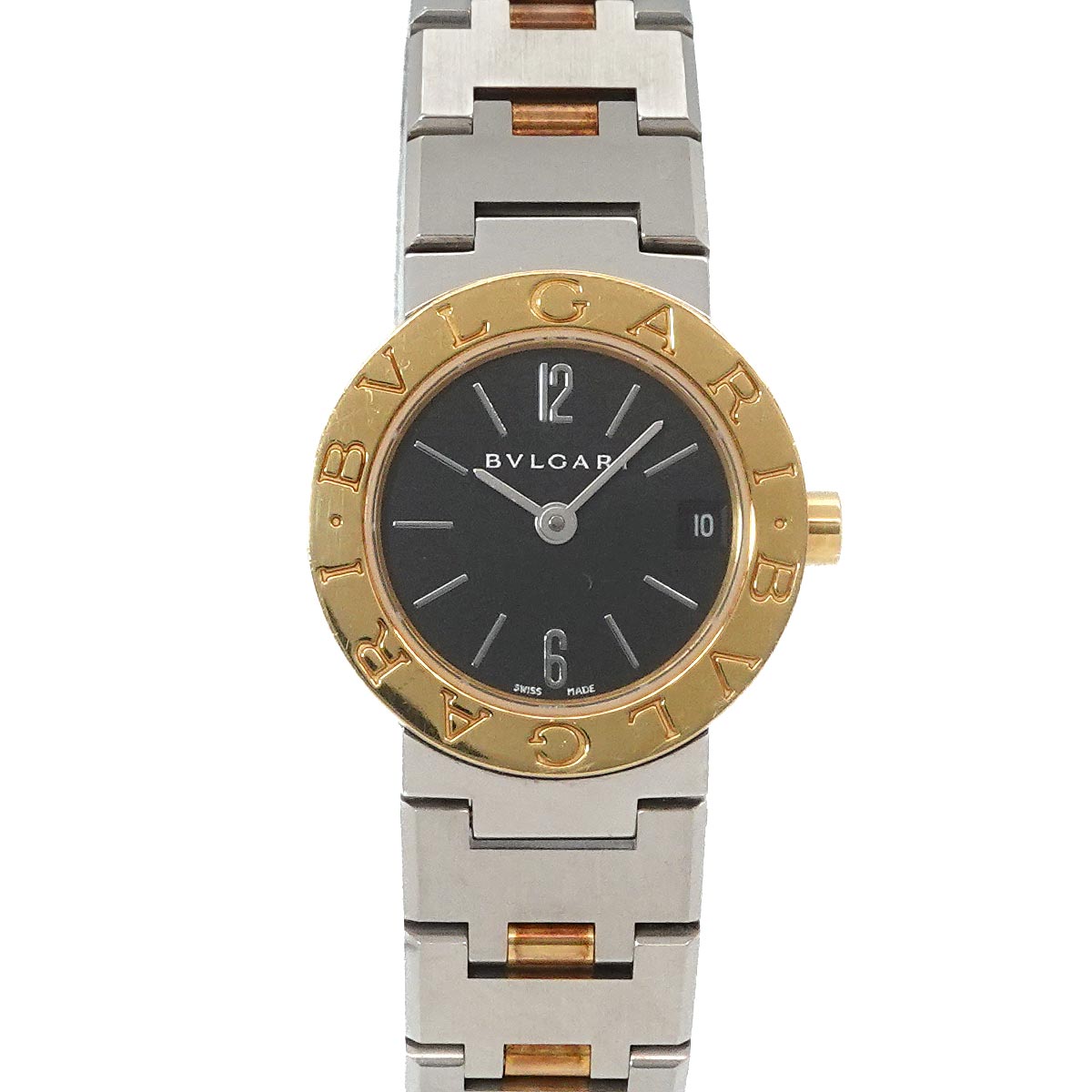 BVLGARIBVLGARI Two Tones BB23SG YG Black Dial Ladies