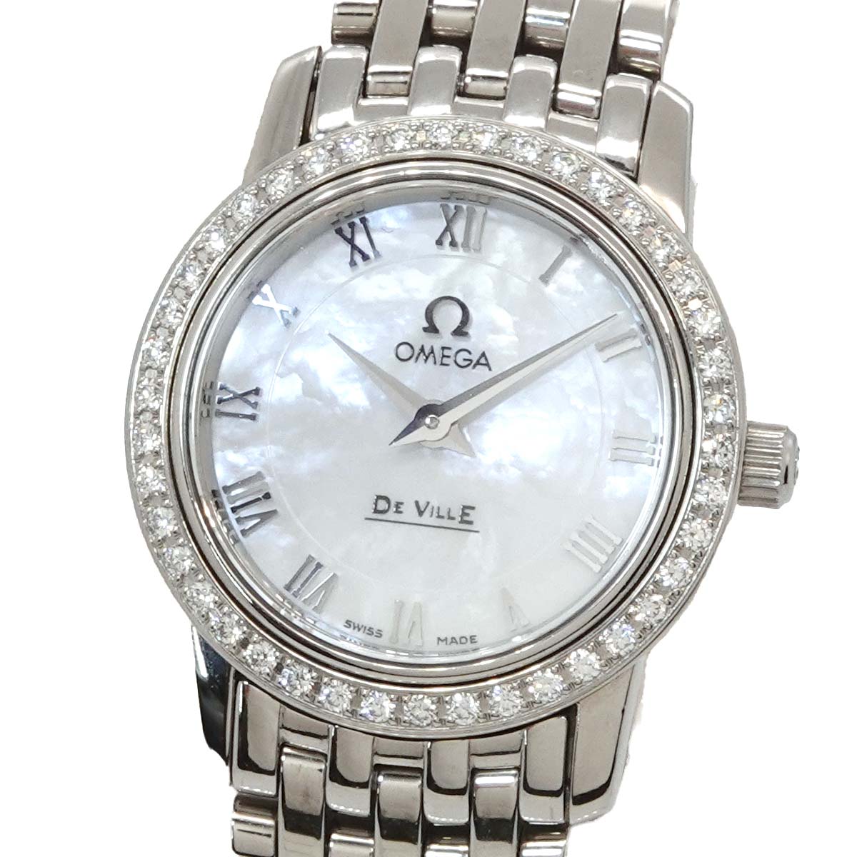 De Ville 4575 71 Quartz Diamond White Shell Dial Ladies watch