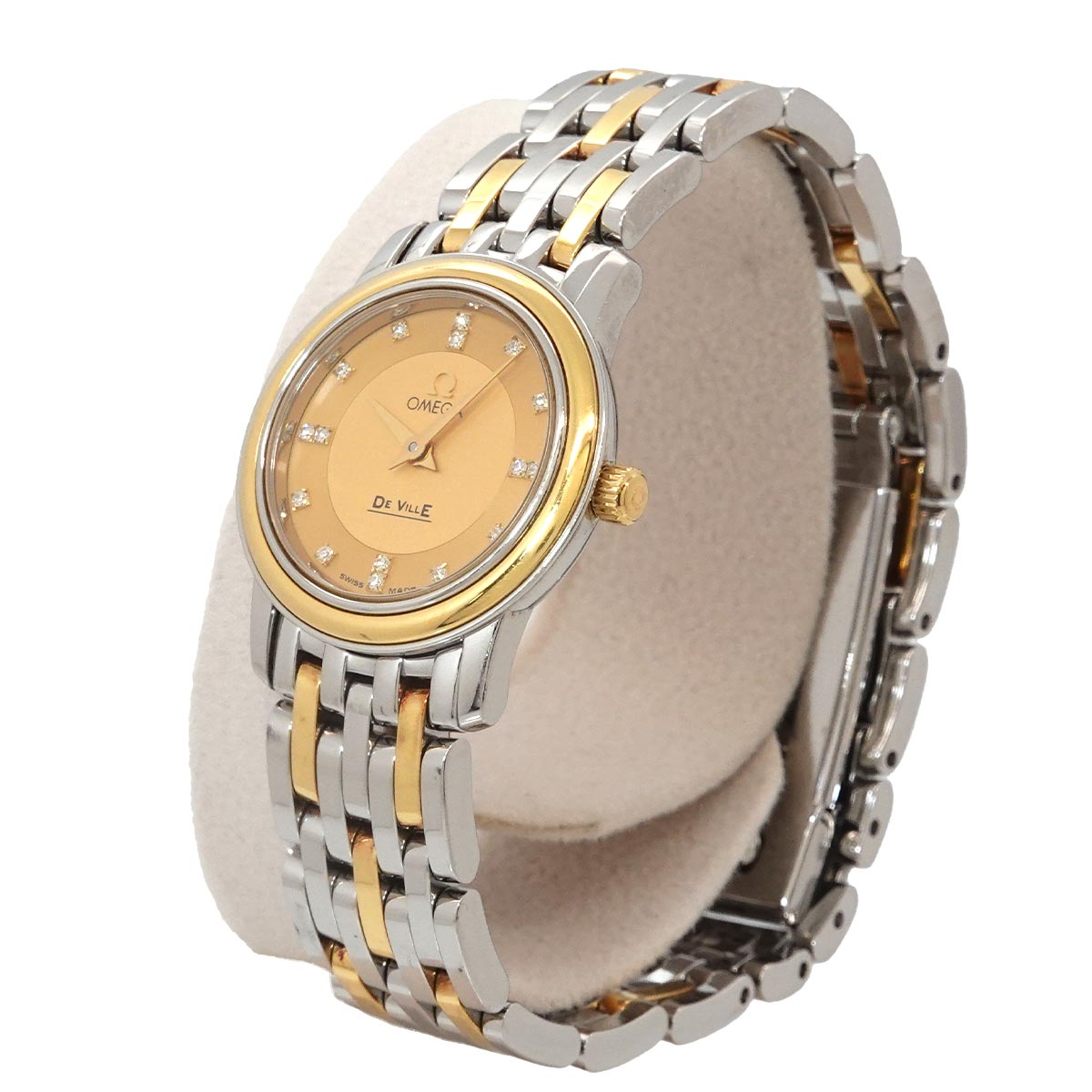 DeVille 4370 16 Yellow Gold 16P Diamond Quarts Ladies