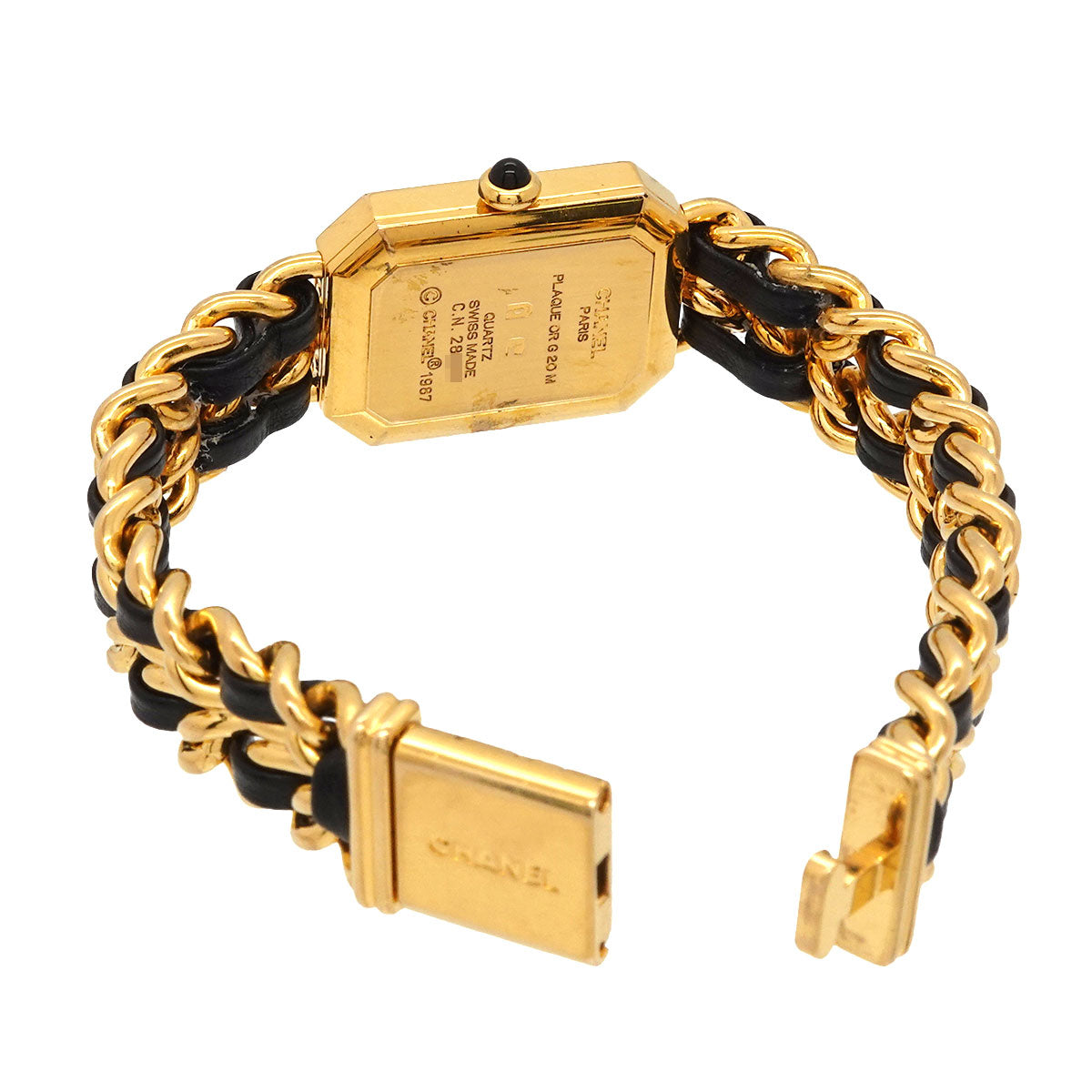 Premiere Size L H0001 Vintage Quartz Black Dial Ladies Watch