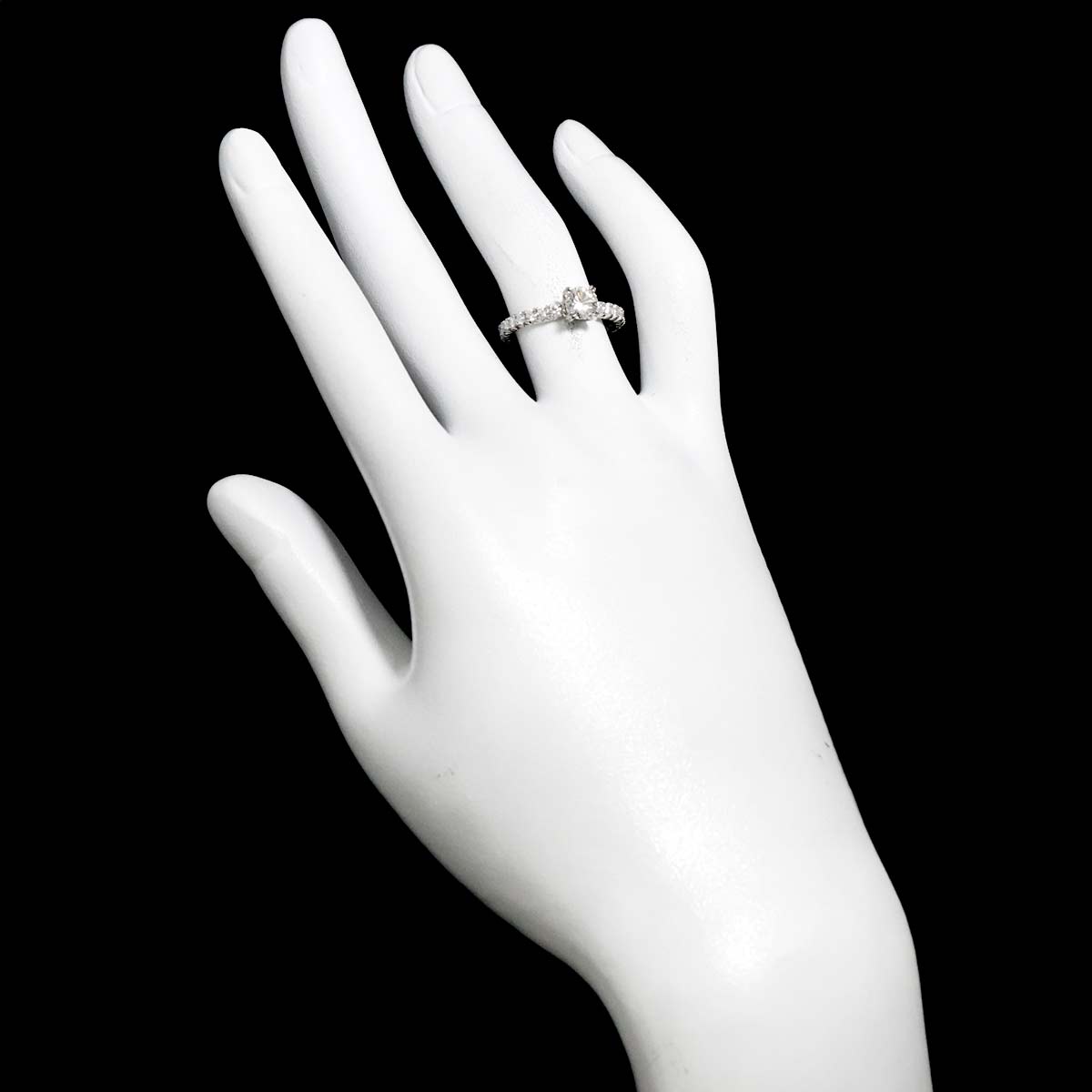 Diamond 0.54ct D/VVS2/3EX Ring Pt Size4-4.5(US)
