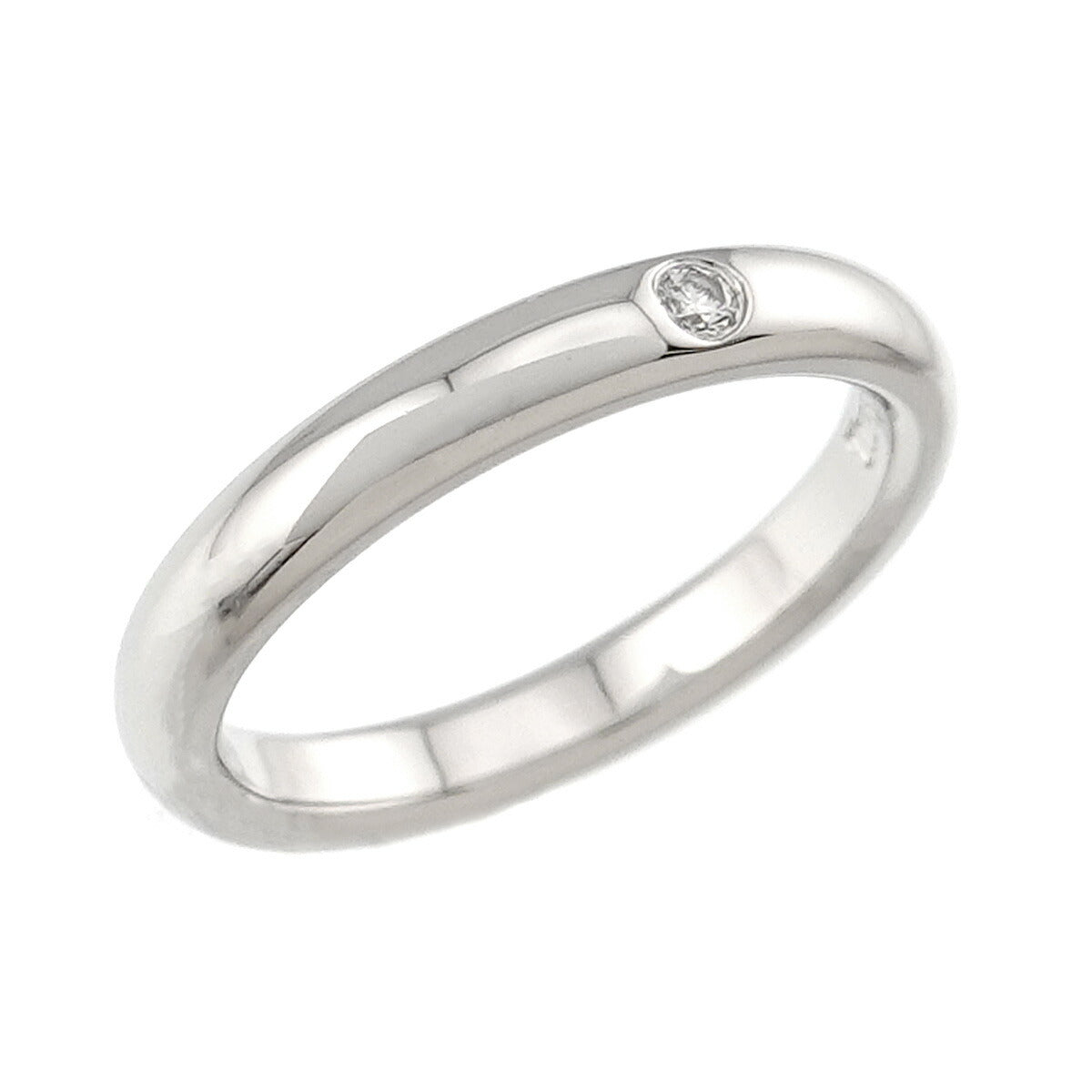 Stacking Band Ring Diamond 1P Platinum Size4.5(US)