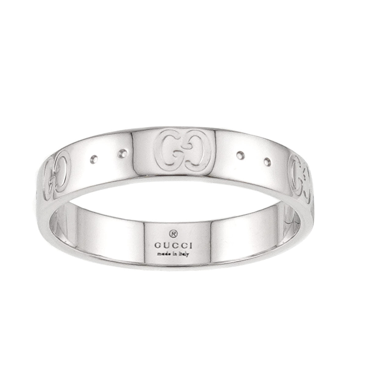 Icon Ring 18K WG White Gold 750 Size19 8.25-8.75(US)
