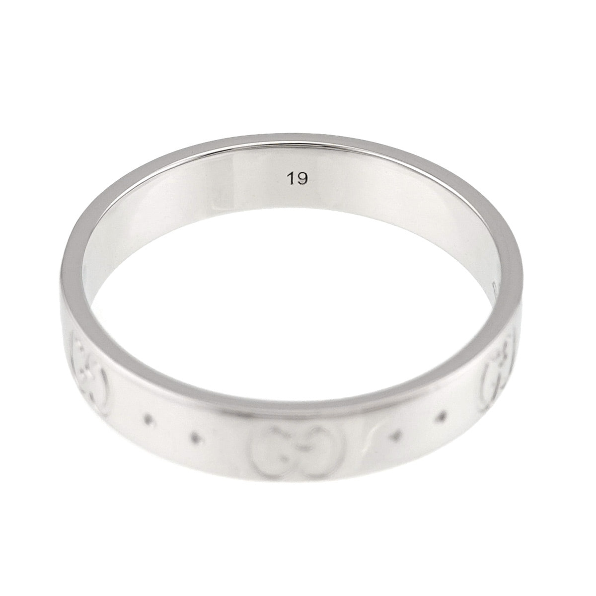 Icon Ring 18K WG White Gold 750 Size19 8.25-8.75(US)