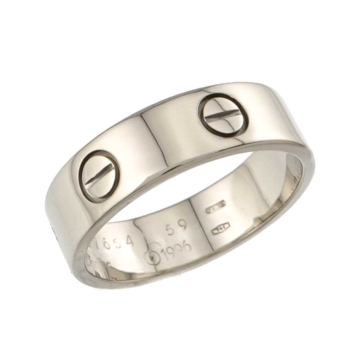 Love Ring 18K White Gold 750 size59 8.75(US)