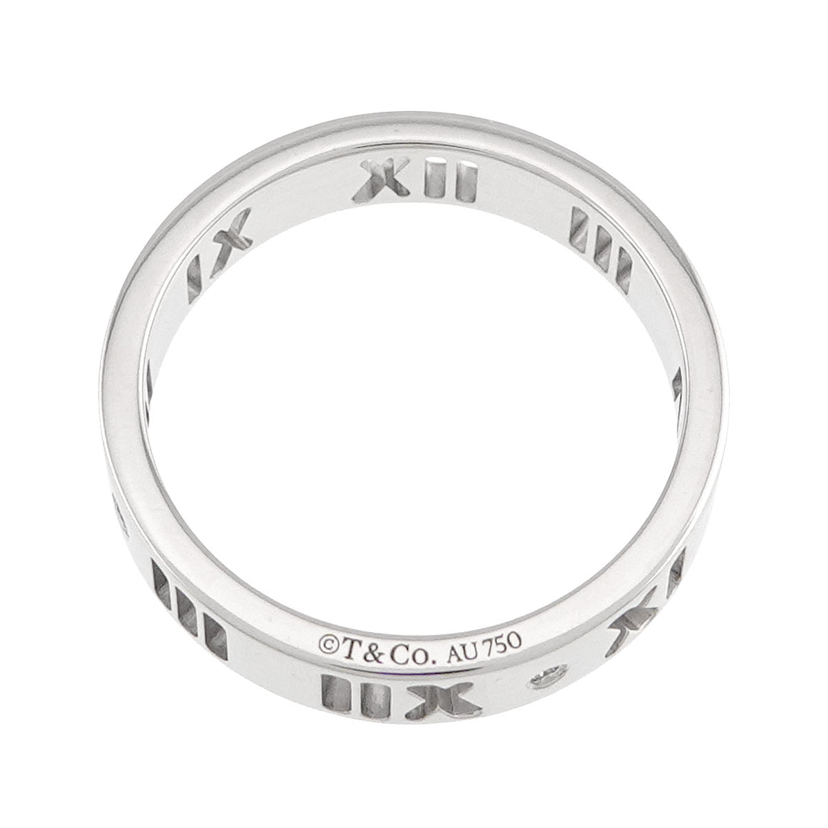 Atlas Diamond Ring 18K White Gold 750 size4-4.5(US)