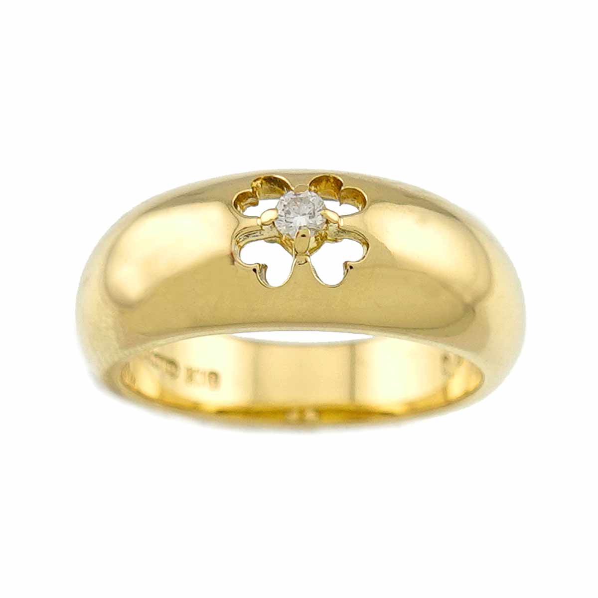 Diamond 0.02ct Ring 18K YG 750 Size2.25-2.5(US)