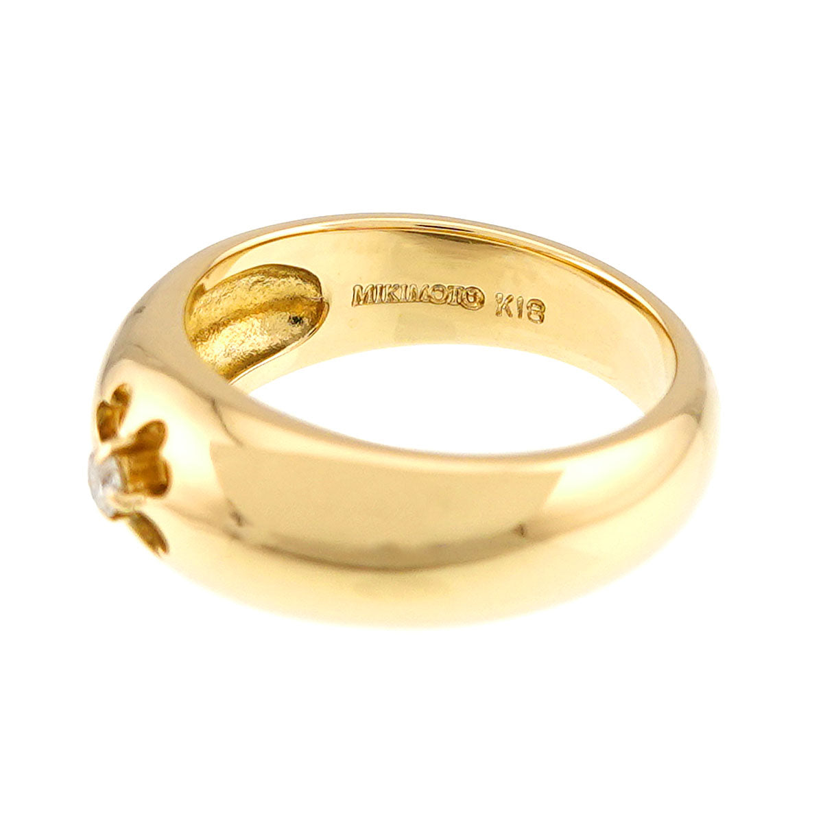 Diamond 0.02ct Ring 18K YG 750 Size2.25-2.5(US)